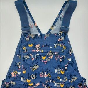 Duluth Trading Heirloom Gardening Short Overalls Women's Small Blue Gnome Farm
